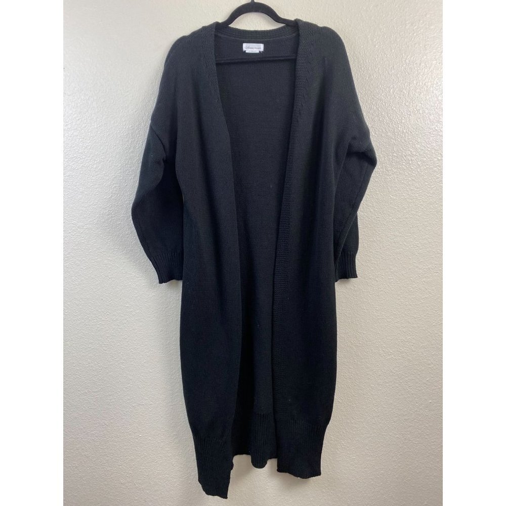 Lovers + Friends Open Front Sweater Cardigan Womens XS Black Neutral Fall Winter
